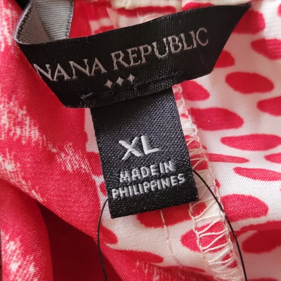 NWT Banana Republic Factory Red Sunset Satin Twist Neck Halter Tank Top XL - Picture 9 of 14